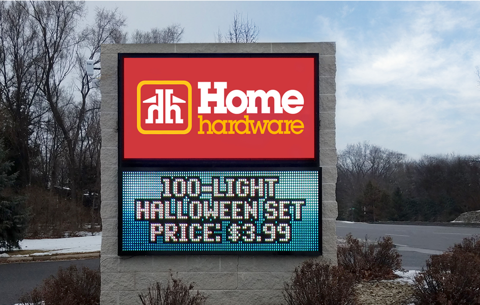 Hardware store outdoor sign