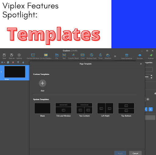 ViPlex Express: Templates